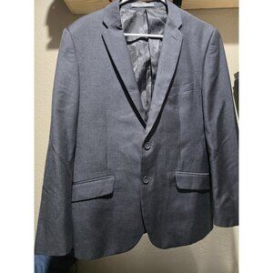 Bespoke Design Mens Blazer Jacket Size 42R Slim Fit Black Solid Double Vented